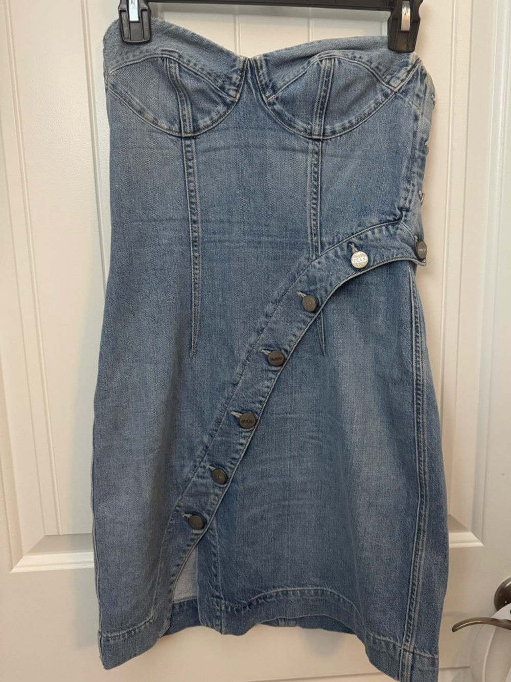 Jean Atelier Women's Claudia Button Bustier Jean Dress Size 2 - F